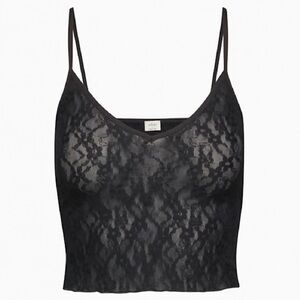 Wilfred Sheer Black Lace Top